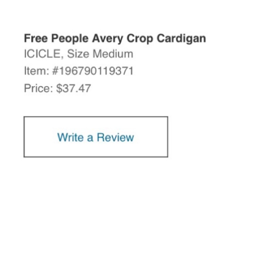 Free People Icicle Crop Cardigan